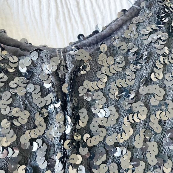 Braemer Petites Sequin Black Mini Dress - Picture 2 of 6